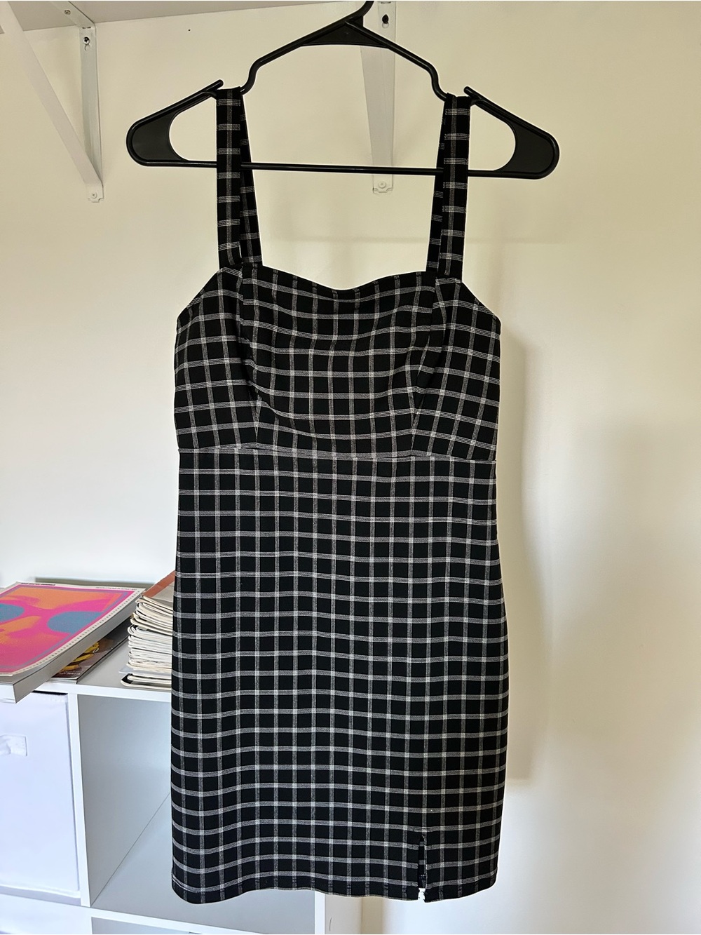 Hollister Black Plaid Mini Dress